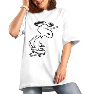 All+Every Peanuts Snoopy Skateboard Women's Boyfriend Fit T-Shirt