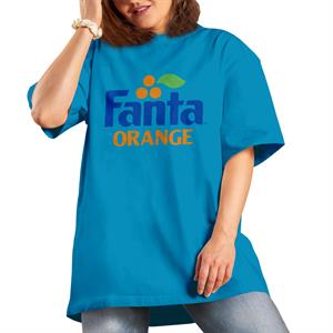 All+Every Fanta Orange 1980s Retro Logo Women's Boyfriend Fit T-Shirt