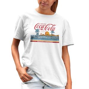 All+Every Coca Cola Delicious And Refreshing Ocean Waves Women's Boyfriend Fit T-Shirt