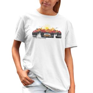 All+Every Volkswagen Camper Mountain Sunrise Women's Boyfriend Fit T-Shirt