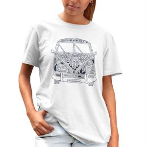 All+Every Volkswagen Camper Flowers Design Women's Boyfriend Fit T-Shirt