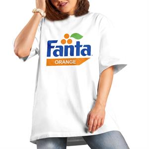 All+Every Fanta Orange Retro 1980s Logo Women's Boyfriend Fit T-Shirt