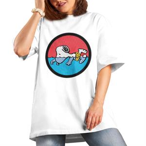 All+Every Peanuts Snoopy Swimming Women's Boyfriend Fit T-Shirt