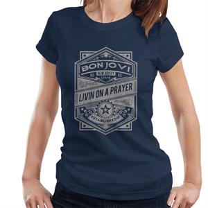 Bon Jovi Livin On A Prayer Live 83 Women's T-Shirt