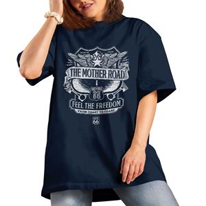 All+Every Route 66 Mother Road Crest Women's Boyfriend Fit T-Shirt