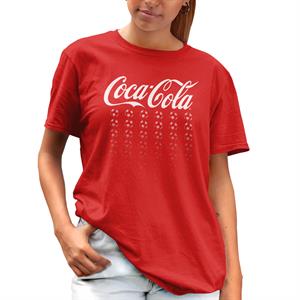 All+Every Coca Cola Football White Multi Balls Women's Boyfriend Fit T-Shirt