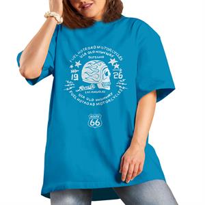 All+Every Route 66 USA Old Highway Motorcycles Women's Boyfriend Fit T-Shirt