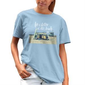 All+Every Volkswagen Life Is Better By The Beach Camper Women's Boyfriend Fit T-Shirt