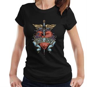 Bon Jovi Heart And Dagger Women's T-Shirt