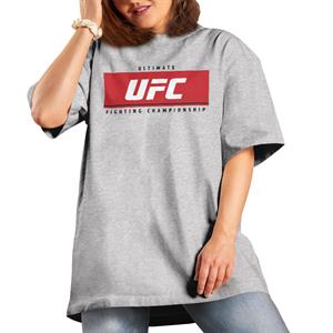 All+Every UFC Red Block Black Text Women's Boyfriend Fit T-Shirt