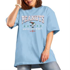 All+Every Peanuts Winter Sports Dept Christmas Women's Boyfriend Fit T-Shirt