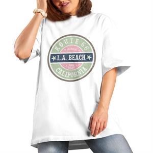 All+Every Route 66 Original LA Beach Wear Women's Boyfriend Fit T-Shirt