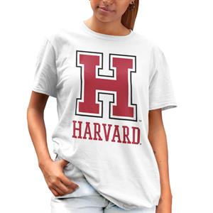 All+Every Harvard University Varsity Red H Logo Women's Boyfriend Fit T-Shirt