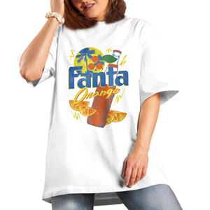 All+Every Fanta Orange Bottle 90s Summer Women's Boyfriend Fit T-Shirt