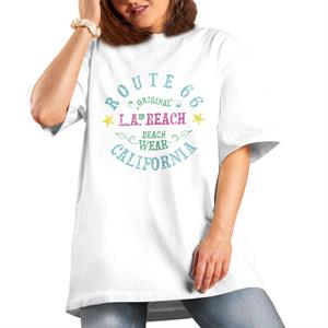 All+Every Route 66 LA Beach Wear Women's Boyfriend Fit T-Shirt