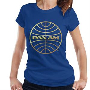 Pan Am Logo Outline Gold Foil Women's T-Shirt