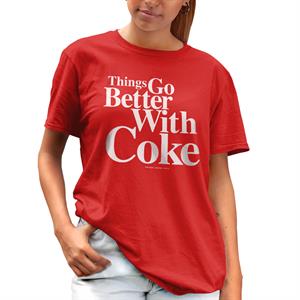 All+Every Coca Cola Things Go Better With Coke Women's Boyfriend Fit T-Shirt