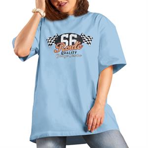 All+Every Route 66 Garage Services Racing Flag Women's Boyfriend Fit T-Shirt