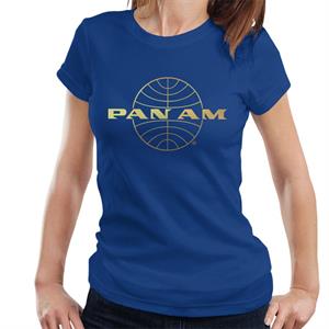 Pan Am Classic Logo Outline Gold Foil Women's T-Shirt