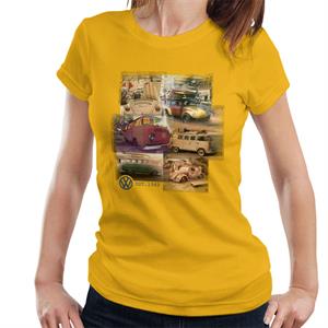 Volkswagen Camper Beetle Collage Women's T-Shirt