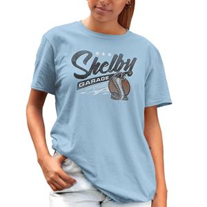 All+Every Shelby Logo Garage Performance And Tuning Women's Boyfriend Fit T-Shirt