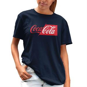 All+Every Coca Cola Half Red Half White Logo Women's Boyfriend Fit T-Shirt