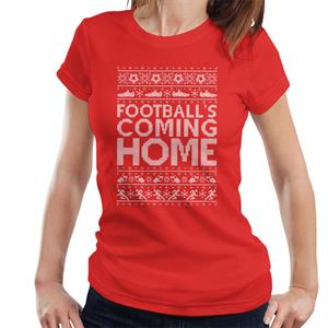 Football's Coming Home Christmas Text Knit Women's T-Shirt