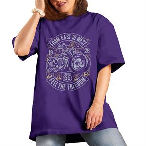 All+Every Route 66 From East To West Biker Women's Boyfriend Fit T-Shirt