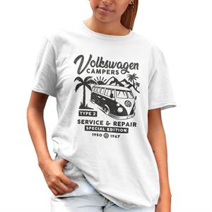 All+Every Volkswagen Campers Service And Repair Design Women's Boyfriend Fit T-Shirt