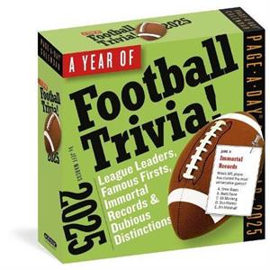 Year of Football Trivia PageADay Calendar 2025 by Workman Calendars