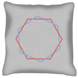 Geometric Shape Interlocked Hexagons Cushion