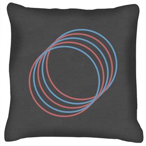 Geometric Shape Colour Rings Cushion