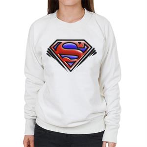 Superman Classic S Logo Pop Art Dot Style Women's Sweatshirt