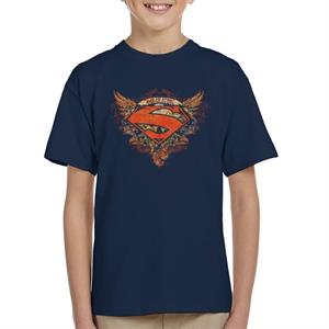 Superman Wings Tattoo Man Of Steel Kid's T-Shirt