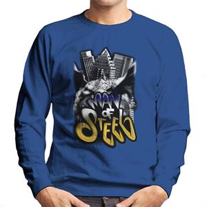 Superman Comic Style Graffiti Man Of Steel Men's Sweatshirt