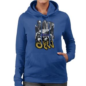 Superman Comic Style Graffiti Man Of Steel Women's Hooded Sweatshirt