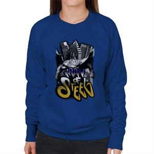 Superman Comic Style Graffiti Man Of Steel Women's Sweatshirt