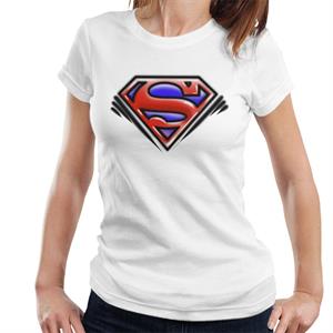 Superman Classic S Logo Pop Art Dot Style Women's T-Shirt