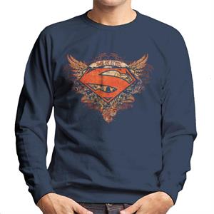 Superman Wings Tattoo Man Of Steel Men's Sweatshirt