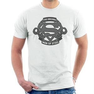 Superman Original Man Of Steel Chain Link Logo Men's T-Shirt