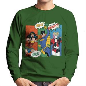 Justice League Christmas Naughty Or Nice Men's Sweatshirt