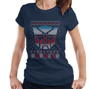 Transformers Christmas Autobot Symbol Women's T-Shirt