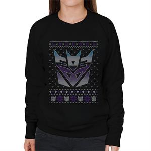 Transformers Christmas Decepticon Crest Women's Sweatshirt