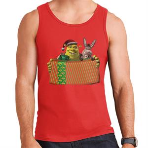 Shrek Christmas Shrek And Donkey Festive Box Men's Vest