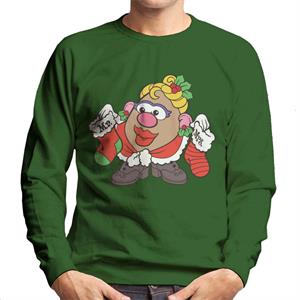 Mr Potato Head Christmas Mrs Potato Head Festive Stockings Men's Sweatshirt