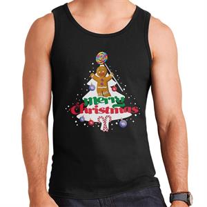 Shrek Christmas Gingerbread Man Merry Xmas Men's Vest