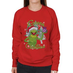 The Muppets Christmas Kermit Green Xmas Women's Sweatshirt