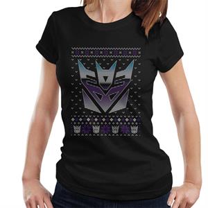Transformers Christmas Decepticon Crest Women's T-Shirt