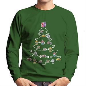 Transformers Christmas Tree Silhouette Men's Sweatshirt