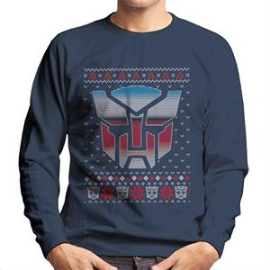 Transformers Christmas Autobot Symbol Men's Sweatshirt